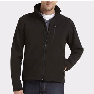 T Tech by Tumi soft shell black hooded jacket
